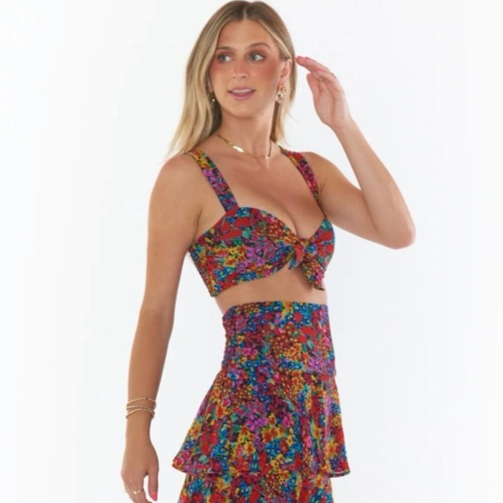 NWOT Show Me Your Mumu Kaden Crop Top in Garden Glow SZ S